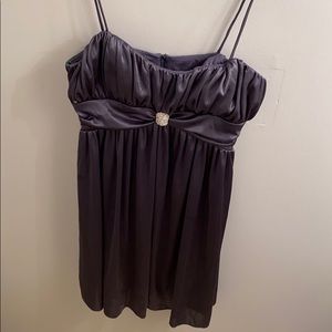 5/$25 Morgan and Co Silky Gray Event Dress